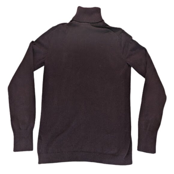 GAP Ribbed Cotton-Blend Turtleneck Sweater Women’s Size S – Eggplant Purple - Picture 6 of 11